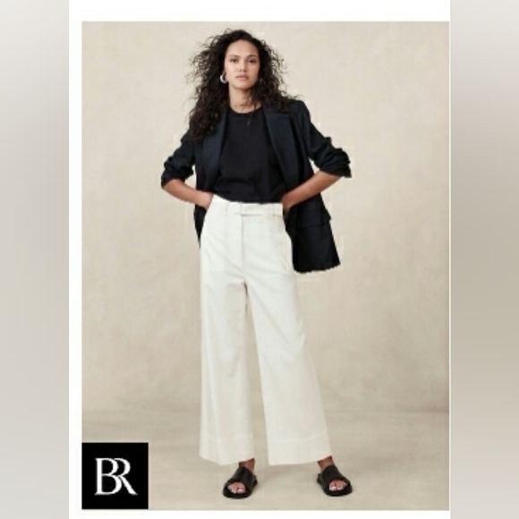 Banana Republic Pants - Banana Republic NWT Oceanside Wide-Leg Cropped Pants Size 12